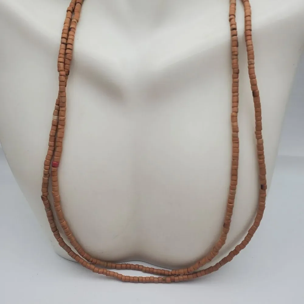 Native‎ wooden spacer beaded necklace